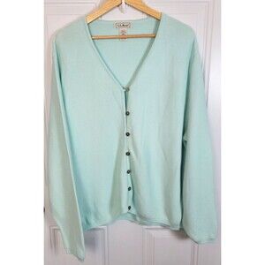 L.L. Bean Womens Plus Size Knit Cardigan Sweater Size 2X 100% Cotton
